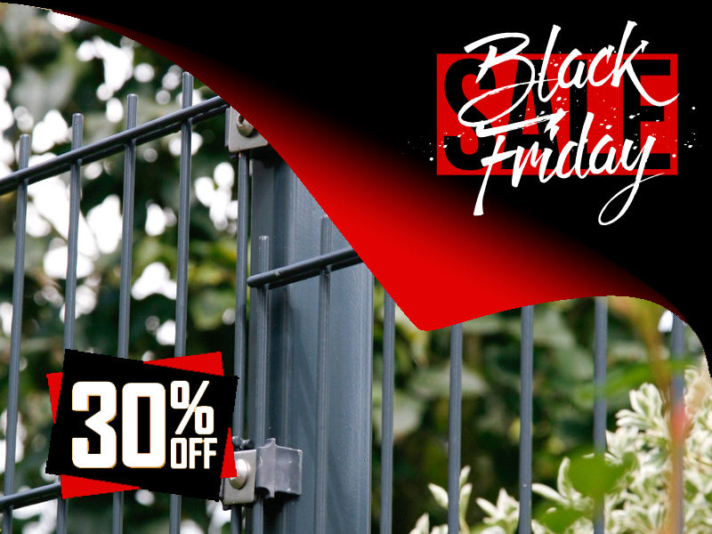 Jubiläum Aktionspaket - 25 m Doppelstabmattenzaun inkl. Pfosten Typ PM